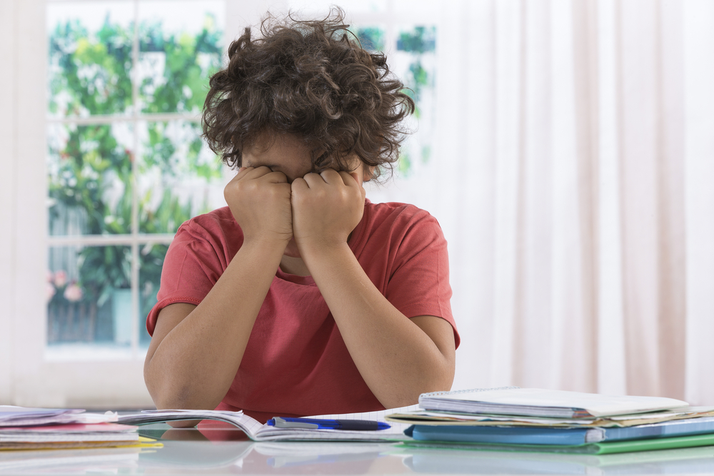 Child struggling with reading