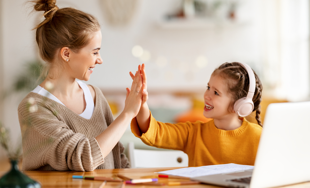 Success with the best reading app for kids with dyslexia, high-five for progress