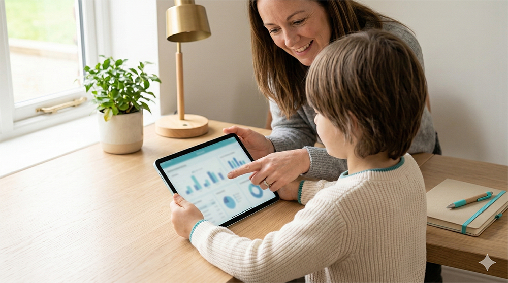 Child and adult using tablet, best homeschool resources